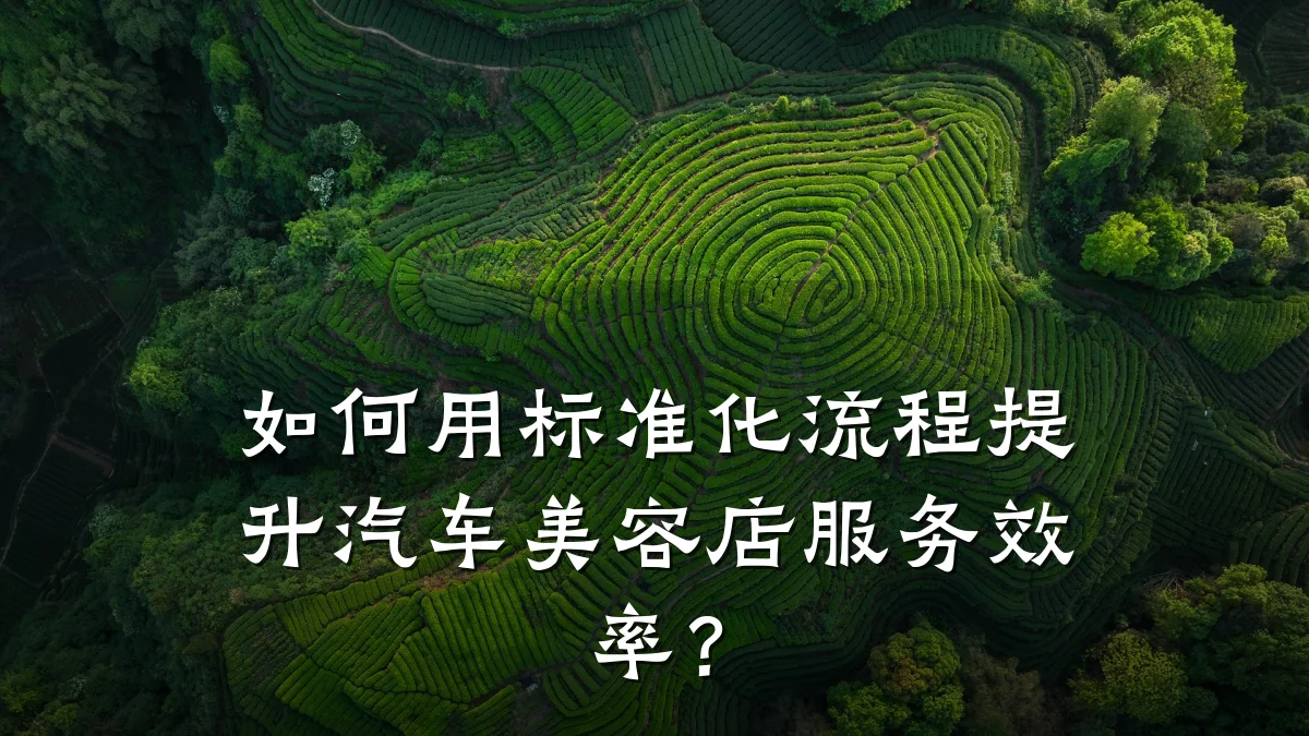 如何用标准化流程提升汽车美容店服务效率?