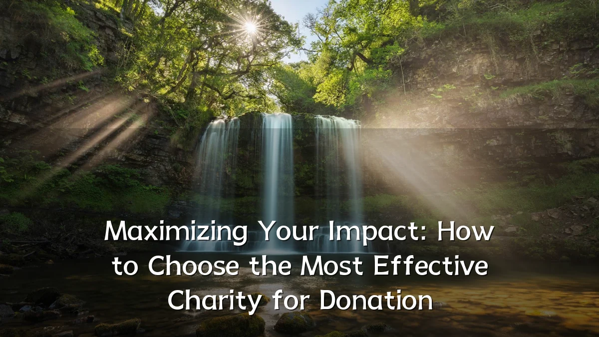Maximizing Your Impact: How to Choose the Most Effective Charity for Donation