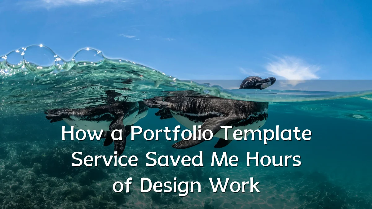 How a Portfolio Template Service Saved Me Hours of Design Work