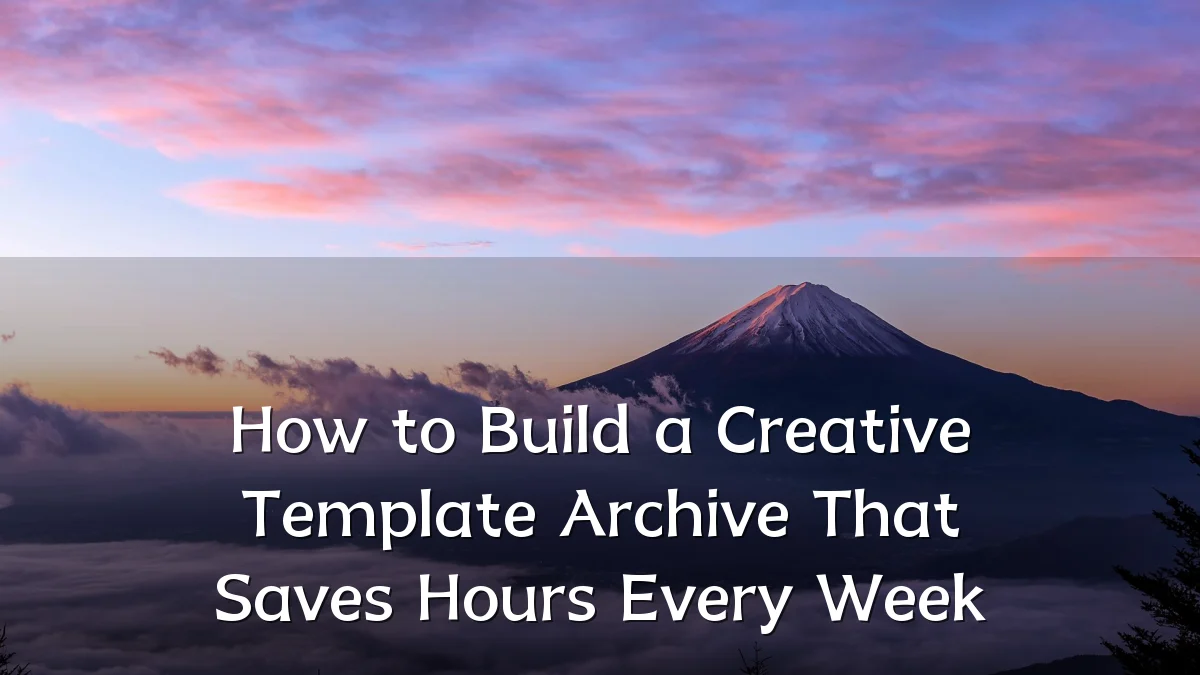 How to Build a Creative Template Archive That Saves Hours Every Week