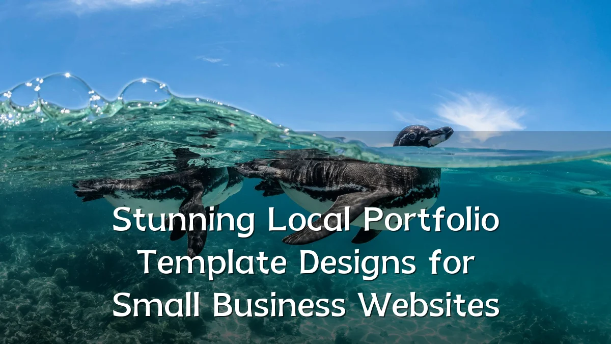 Stunning Local Portfolio Template Designs for Small Business Websites