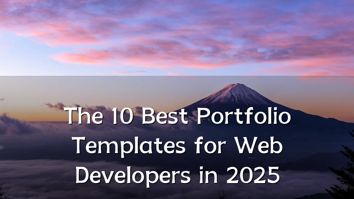 The 10 Best Portfolio Templates for Web Developers in 2025
