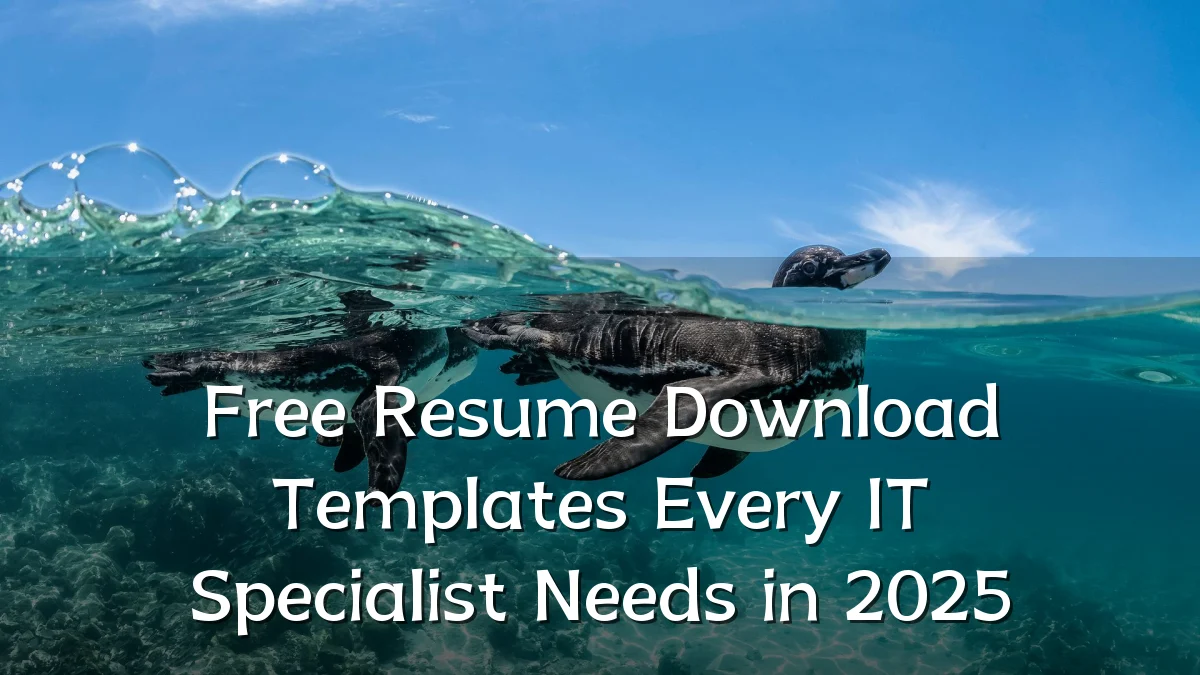 Free Resume Download Templates Every IT Specialist Needs in 2025