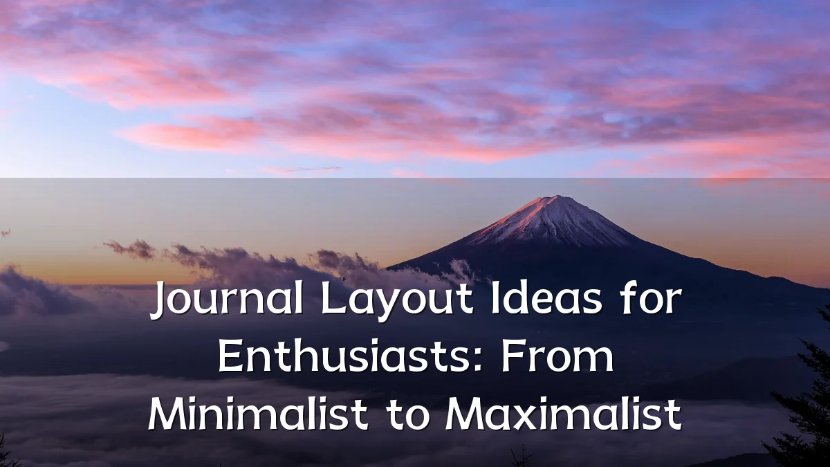 Journal Layout Ideas for Enthusiasts: From Minimalist to Maximalist