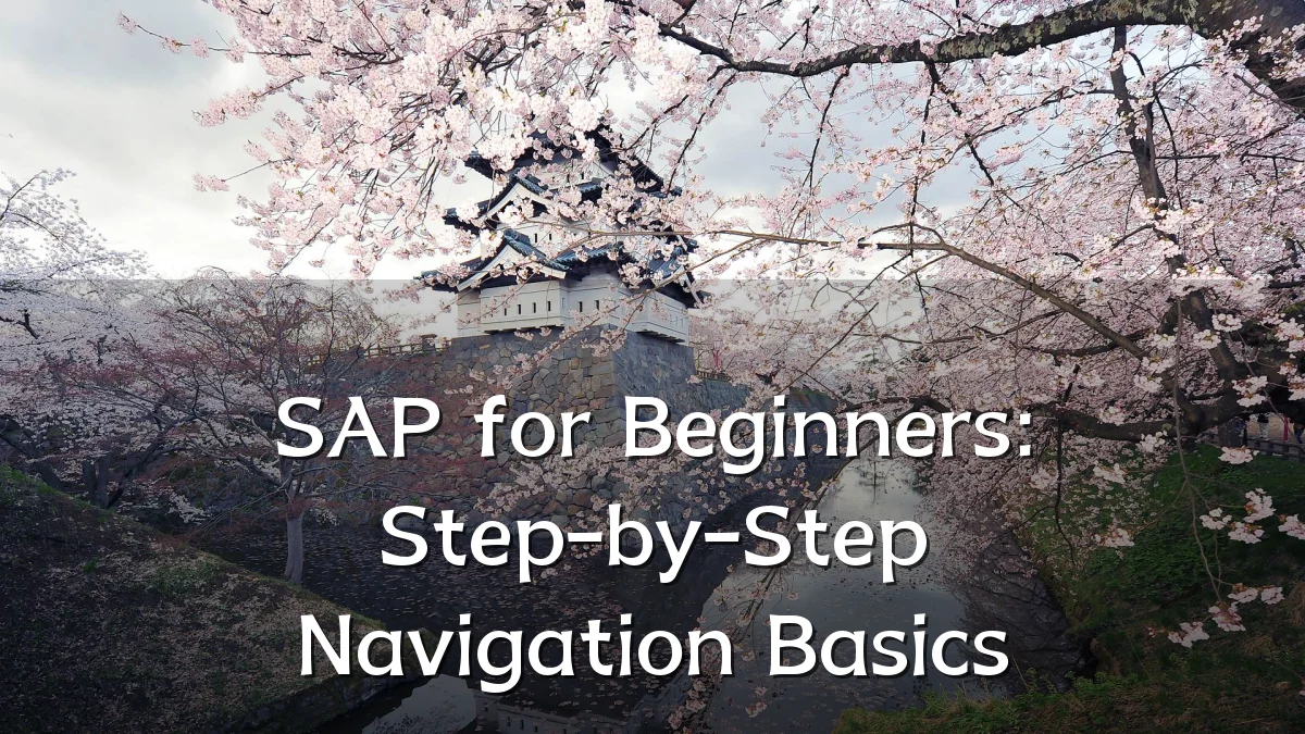SAP for Beginners: Step-by-Step Navigation Basics
